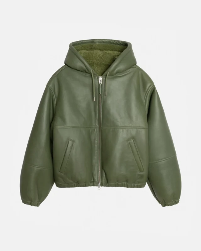 STUSSY WORK JACKET SHEARLING GREEN