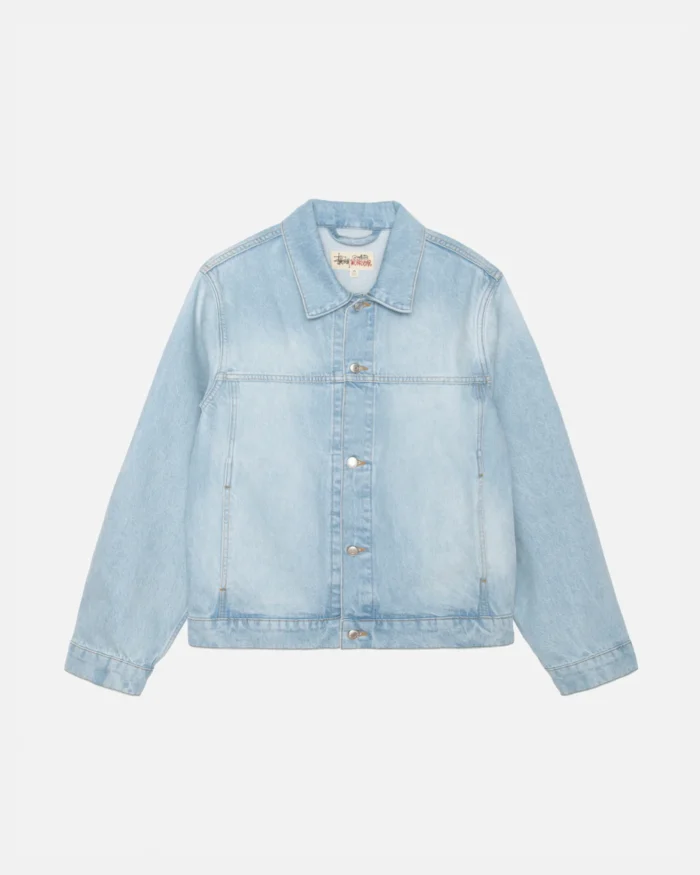 STUSSY TRUCKER JACKET DENIM LIGHT WASH