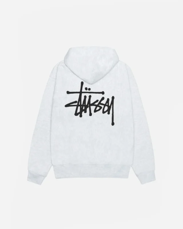 BASIC STÜSSY HOODIE ASH HEATHER