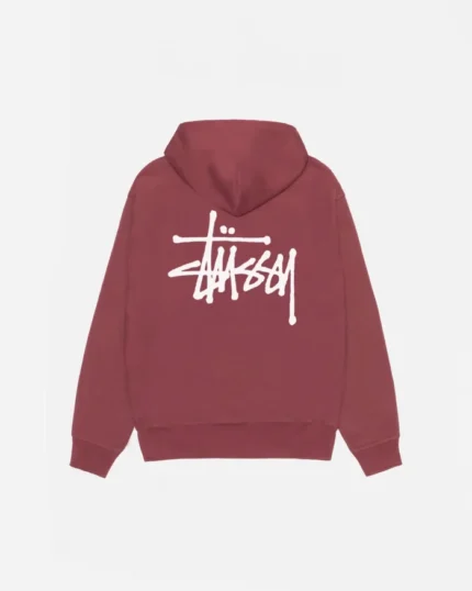 BASIC STÜSSY HOODIE OXBLOOD