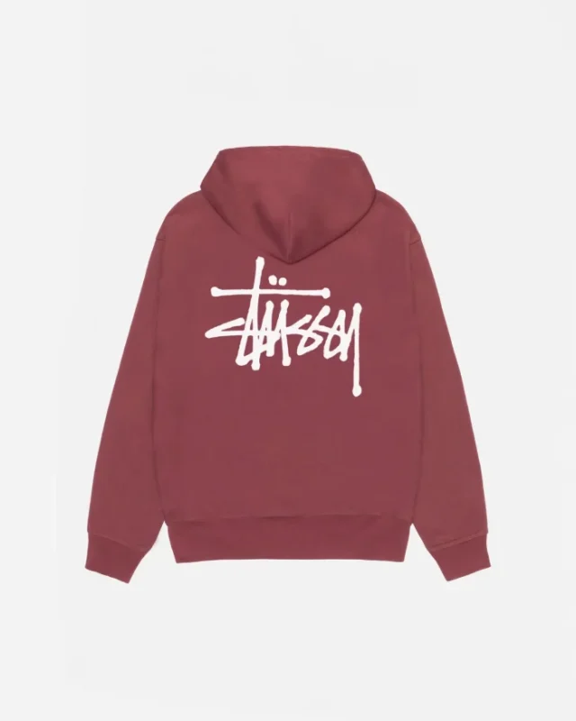 BASIC STÜSSY HOODIE OXBLOOD