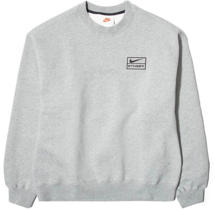 Nike x Stussy Crew Fleece Grey Shirt