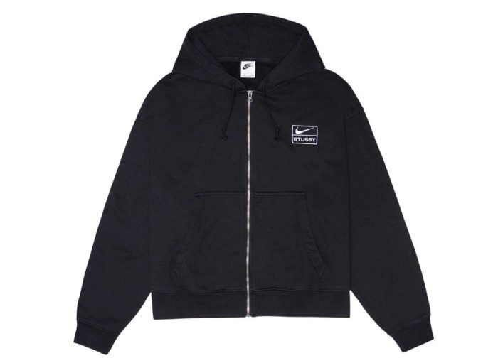 Nike x Stussy Washed Fleece Hoodie Black